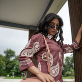 Women's Embroidered Cotton Coord Set